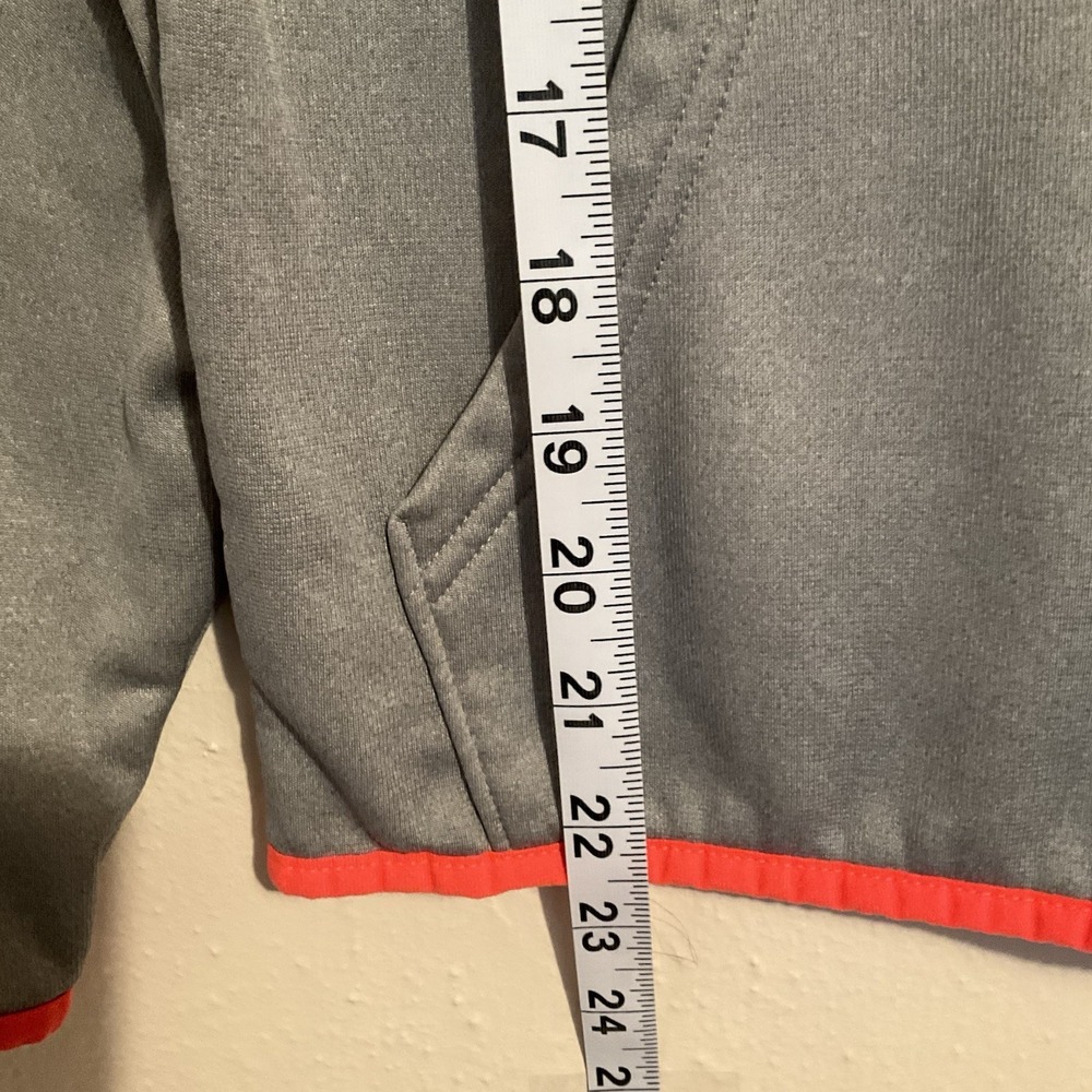 Under Armour Hoodie UA ColdGear Big Logo Gray Pullover Boys Youth Xl - Picture 6 of 8
